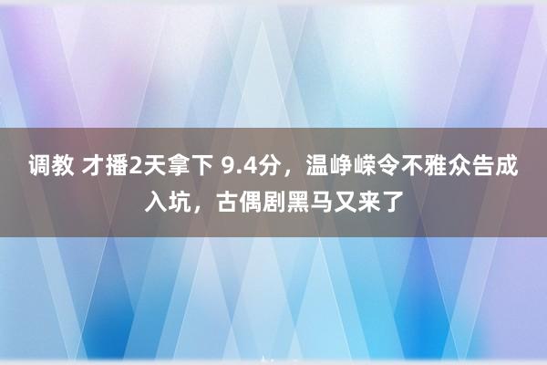 调教 才播2天拿下 9.4分，温峥嵘令不雅众告成入坑，古偶剧黑马又来了