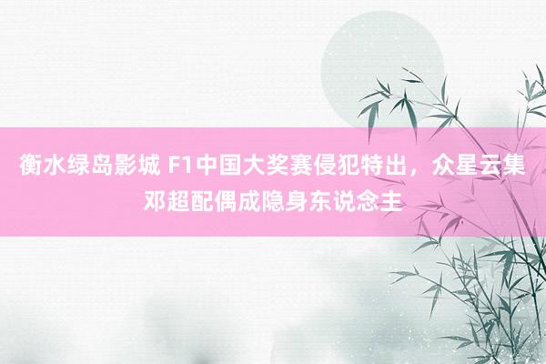 衡水绿岛影城 F1中国大奖赛侵犯特出，众星云集邓超配偶成隐身东说念主