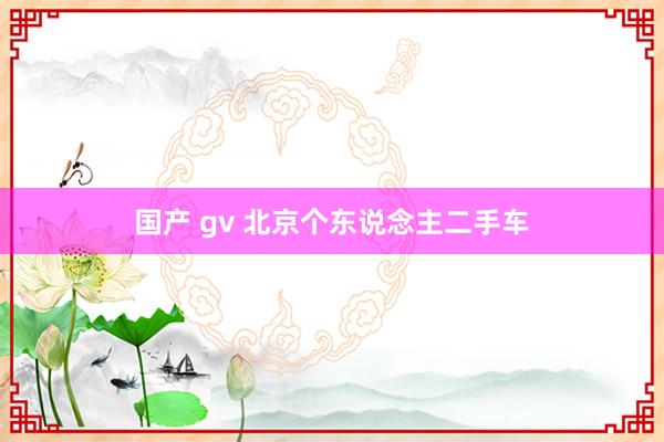 国产 gv 北京个东说念主二手车