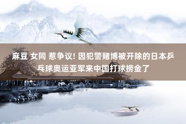 麻豆 女同 惹争议! 因犯警赌博被开除的日本乒乓球奥运亚军来中国打球捞金了